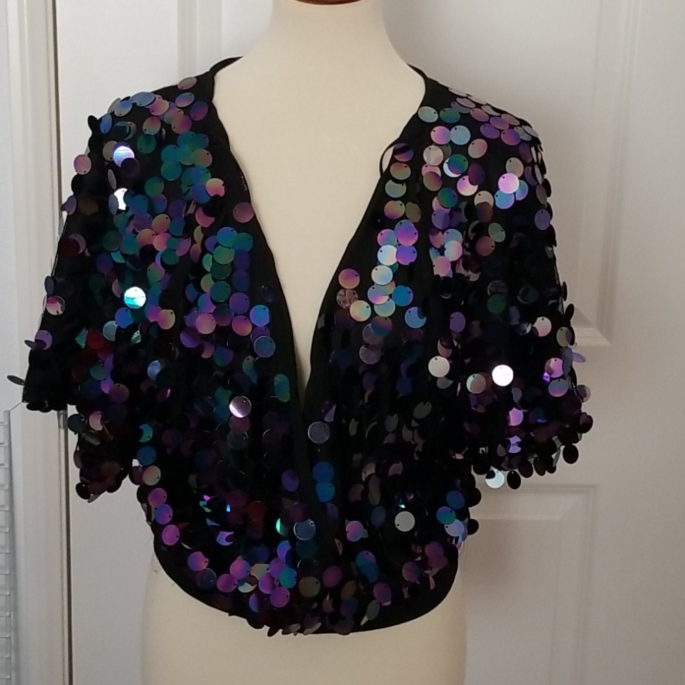 Forever 21 sequins long sleeve blouse